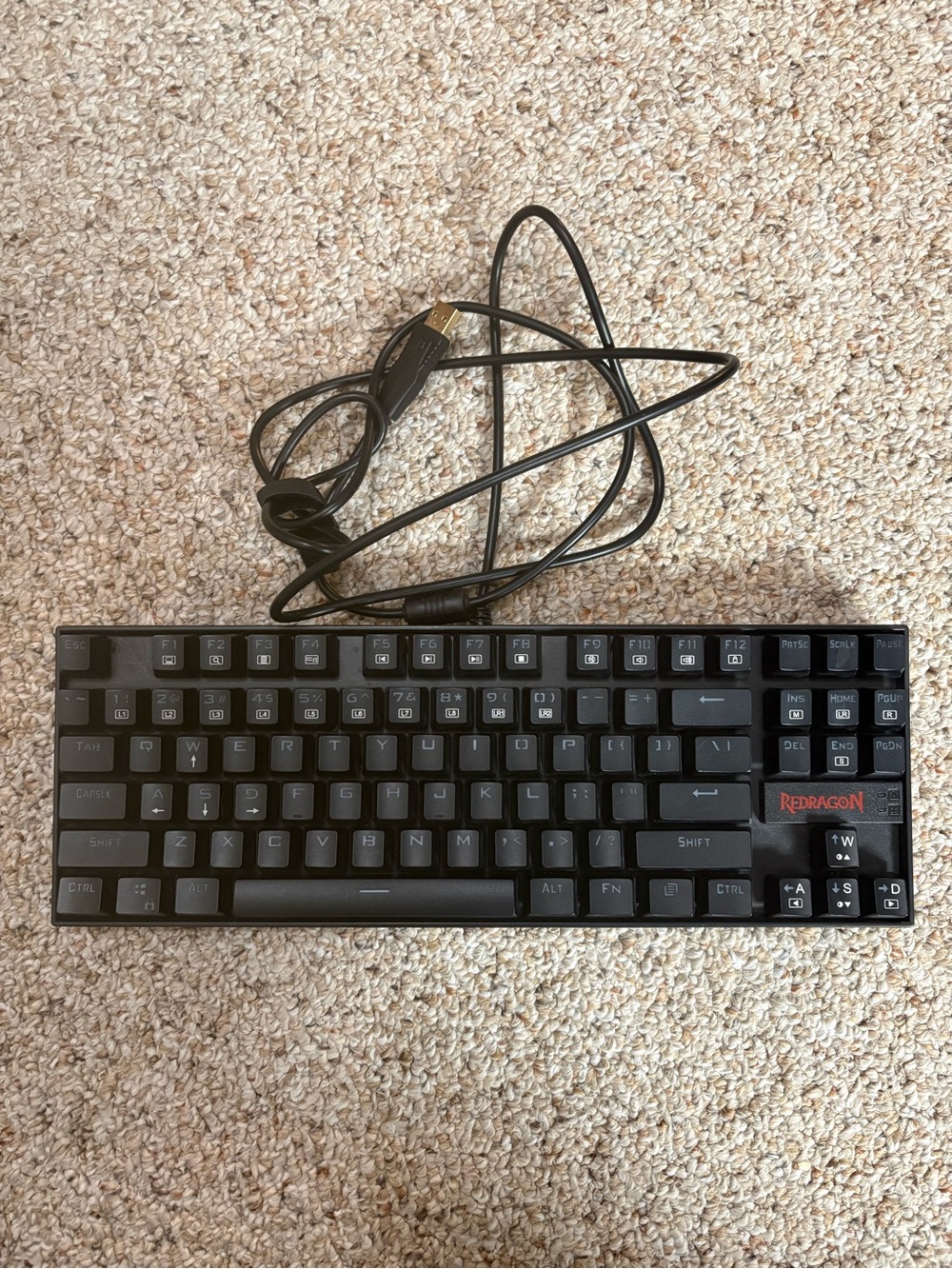 Gently used Redragon Compact Black Wired Mechanical Gaming Keyboard